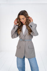 DR Belt - Silver Structure + Milky Blue
