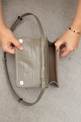 Romy Bag - Green Mud Croco