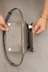 Romy Bag - Green Mud Croco
