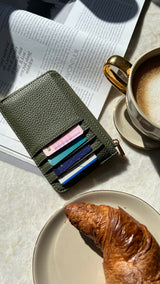 Mini Zipper Wallet - Dark Green Mud