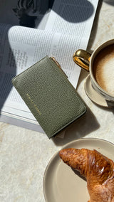 Mini Zipper Wallet - Dark Green Mud