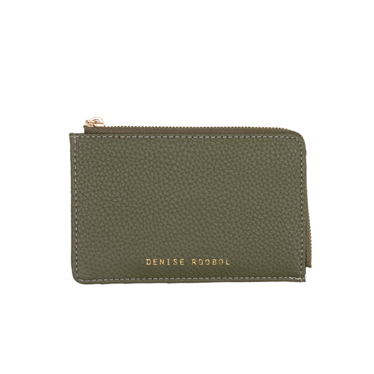 Mini Zipper Wallet - Dark Green Mud