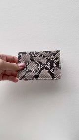 DR Cardholder - Vegan Grey Snake