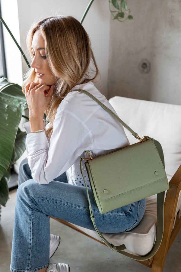 Twin Bag - Pastel Green x Light Gold