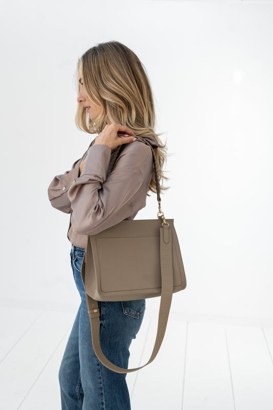 Harper Bag - Cappuccino x Light Gold