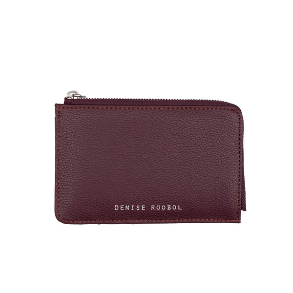 Mini Zipper Wallet - Burgundy – DENISE ROOBOL