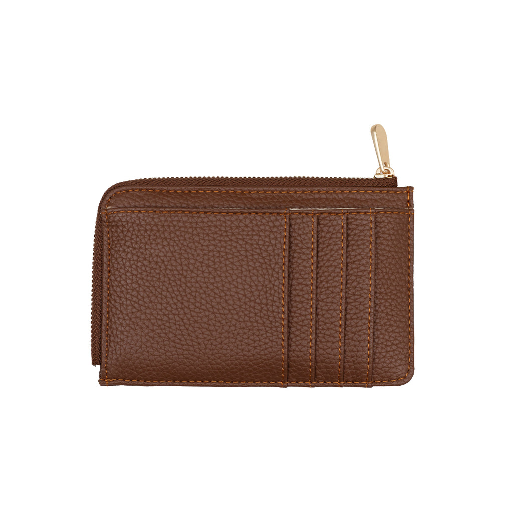 Mini Zipper Wallet - Camel x Light Gold – DENISE ROOBOL