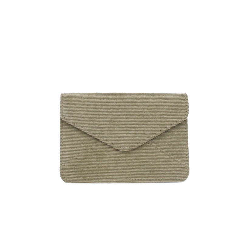 Mini Wallet - Green Rib Velvet